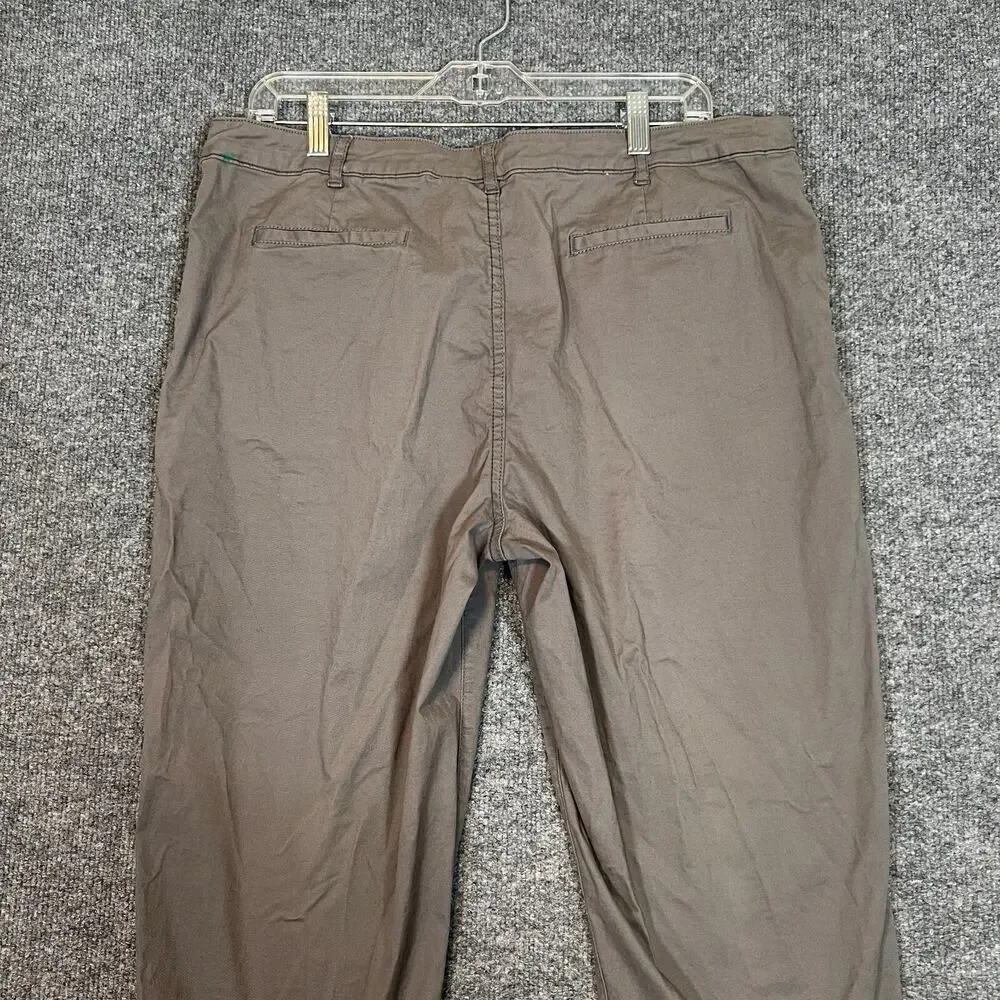 Pendleton Pants Womens 16 Beige Khaki Chinos Straight‎ Leg Cropped Casual